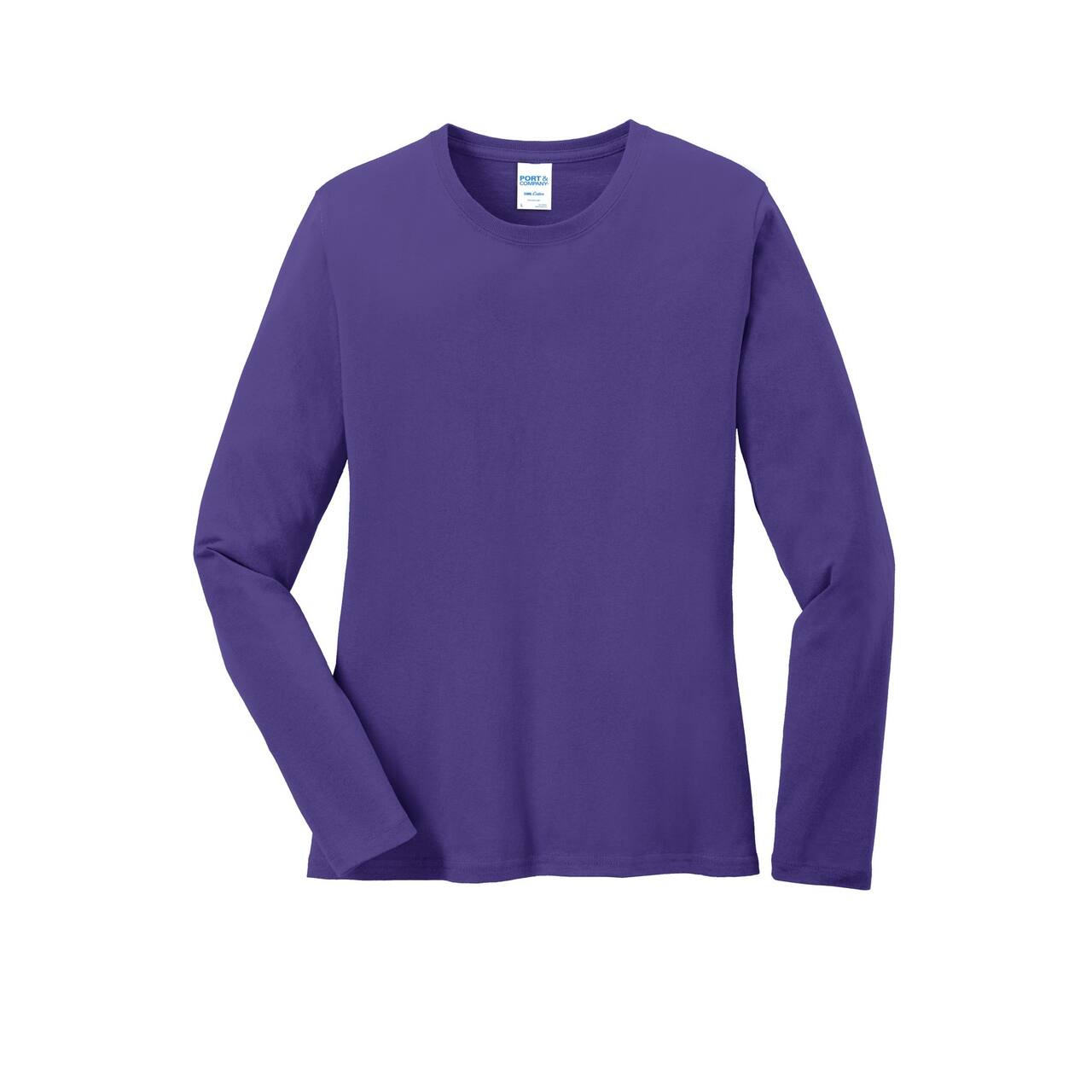 Port & Company® Core Cotton Colors Long Sleeve Ladies T-Shirt